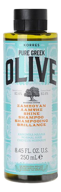 Купить Шампунь для придания блеска с экстрактом оливы Pure Greek Olive Shine Shampoo 250мл, Korres