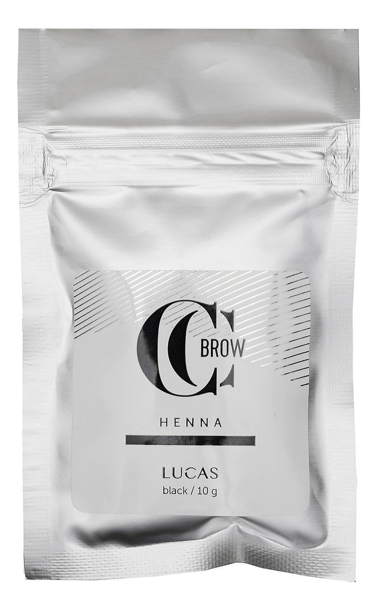 Купить Хна для окрашивания бровей CC Brow Color Correction Professional Brow Henna Black: Хна 10г (саше), Lucas' Cosmetics