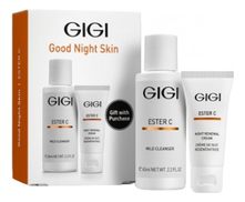 GiGi Набор для лица Ester C Good Night Skin (крем ночной Night Renewal Cream 15мл + гель очищающий Mild Cleanser 60мл)