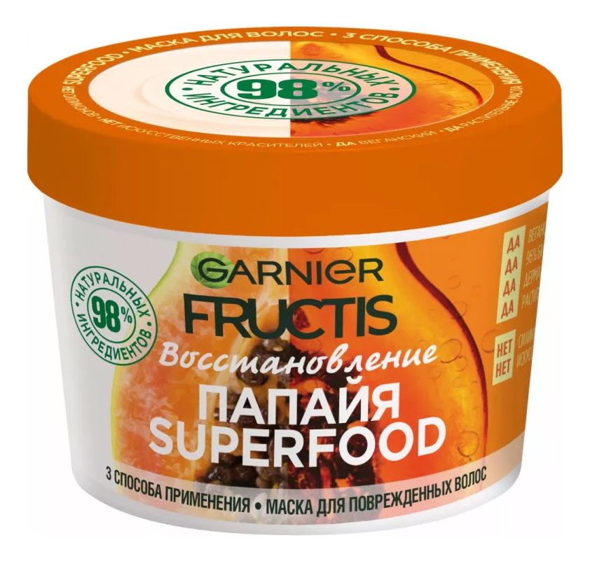 

Маска для волос Папайя Восстанавление Fructis Superfood 390мл