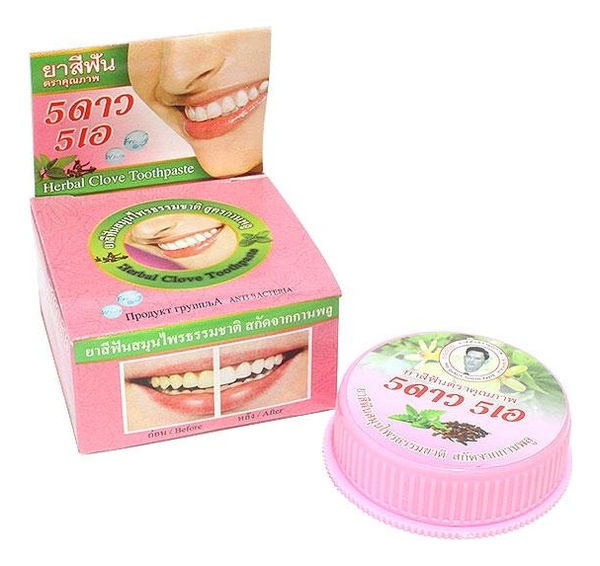Зубная паста розовая Herbal Clove Toothpaste 25г
