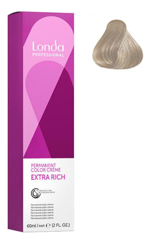 

Стойкая крем-краска для волос Permanent Color Creme Extra Rich 60мл: 10/8 Яркий блонд жемчужный, Стойкая крем-краска для волос Permanent Color Creme Extra Rich 60мл