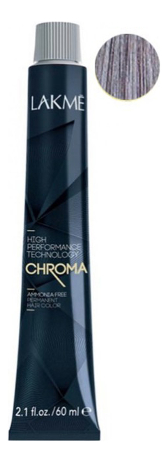Купить Безаммиачная крем-краска для волос Chroma Ammonia Free Permanent Hair Color 60мл: 0-02 Серебристый, Lakme