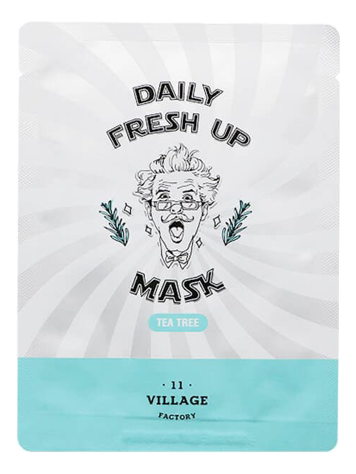 Купить Успокаивающая тканевая маска с экстрактом чайного дерева Daily Fresh Up Mask Tea Tree 20г, Village 11 Factory