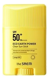 

Стик солнцезащитный Eco Earth Power Clear Sun Stick SPF50+ PA++++: Стик 22г, Стик солнцезащитный Eco Earth Power Clear Sun Stick SPF50+ PA++++