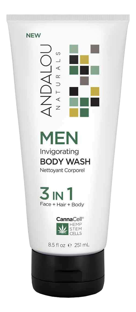 Гель для душа 3 в 1 Canna Cell Men Invigorating Body Wash 251мл