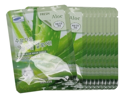 

Тканевая маска для лица с экстрактом алоэ вера Fresh Aloe Mask Sheet: Маска 10*23г, Тканевая маска для лица с экстрактом алоэ вера Fresh Aloe Mask Sheet