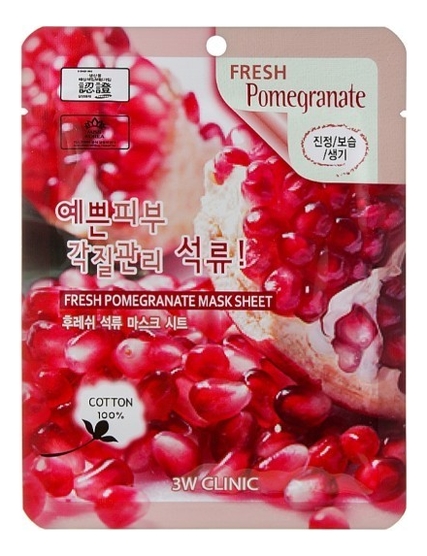 

Тканевая маска для лица с экстрактом граната Fresh Pomegranate Mask Sheet: Маска 23г, Тканевая маска для лица с экстрактом граната Fresh Pomegranate Mask Sheet