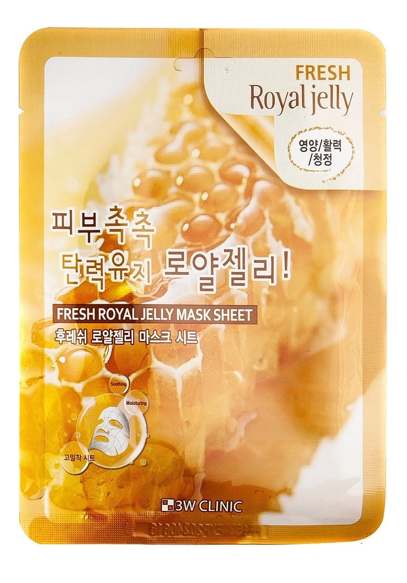 Тканевая маска для лица с медом и маточным молочком Fresh Royal Jelly Mask Sheet: Маска 23г цена и фото