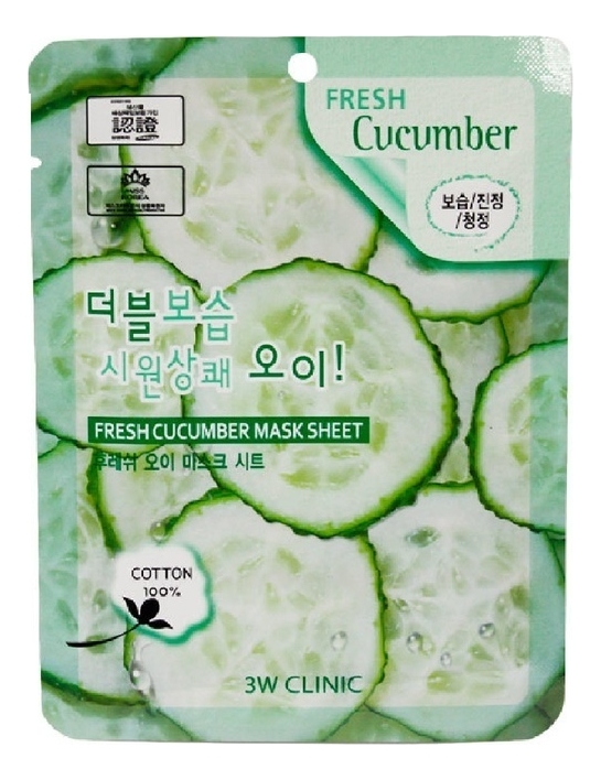 Тканевая маска для лица с огуречным экстрактом Fresh Cucumber Mask Sheet: Маска 23г