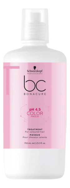 

Восстанавливающая кремовая маска для окрашенных волос BC pH 4.5 Color Freeze Treatment: Маска 750мл, Восстанавливающая кремовая маска для окрашенных волос BC pH 4.5 Color Freeze Treatment