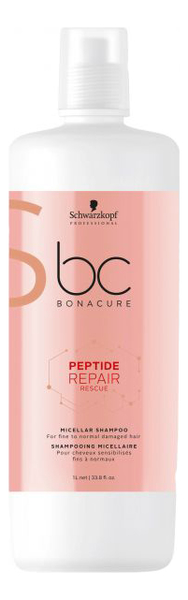 

Мицеллярный шампунь для волос BC Peptide Repair Rescue Micellar Shampoo: Шампунь 1000мл, Мицеллярный шампунь для волос BC Peptide Repair Rescue Micellar Shampoo