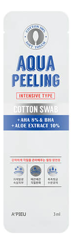 

Пилинг для лица с AHA-кислотами на ватной палочке Aqua Peeling Cotton Swab Intensive 3г