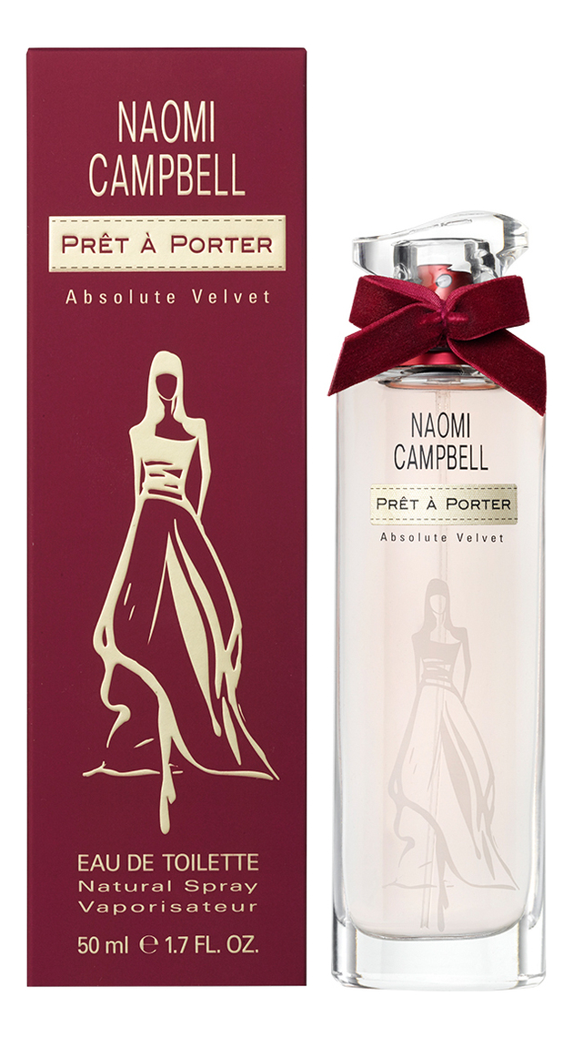 

Naomi Campbell Pret A Porter Absolute Velvet: туалетная вода 50мл, Naomi Campbell Pret A Porter Absolute Velvet