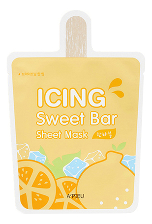 Купить Тканевая маска для лица с экстрактом мандарина Icing Sweet Bar Hanrabong Sheet Mask 21г, A'PIEU