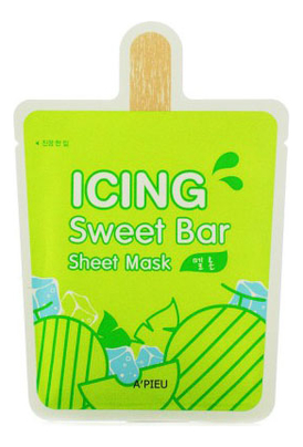 Купить Тканевая маска для лица с экстрактом дыни Icing Sweet Bar Melon Sheet Mask 21г, A'PIEU