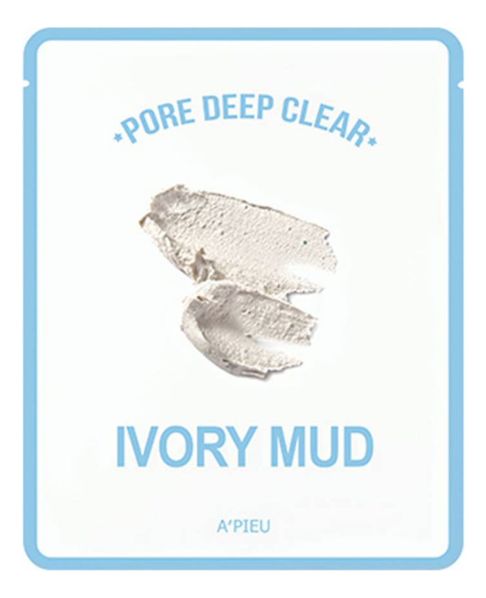 

Тканевая маска для лица на основе глины Pore Deep Clear Ivory Mud Mask 15г