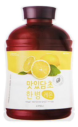 

Тканевая маска для лица с экстрактом лимона Fruit Vinegar Lemon Sheet Mask 20г