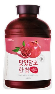 Купить Тканевая маска для лица с экстрактом граната Fruit Vinegar Pomegranate Sheet Mask 20г, A'PIEU