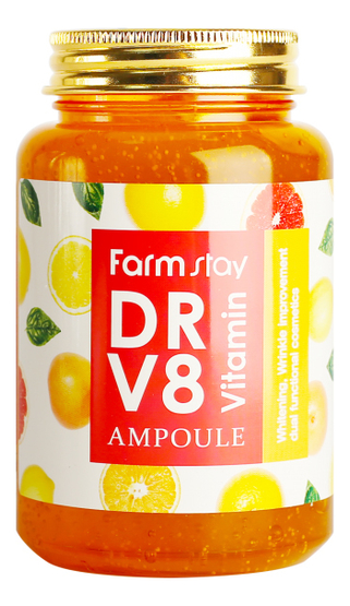 цена Отбеливающая сыворотка для лица DR-V8 Vitamin Ampoule 250мл