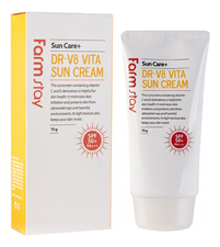 Farm Stay Солнцезащитный крем для лица Sun Care DR-V8 Vita Cream SPF50+ PA+++ 70г