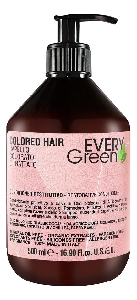 Кондиционер для окрашенных волос Every Green Colored Hair Restoring Conditioner: Кондиционер 500мл