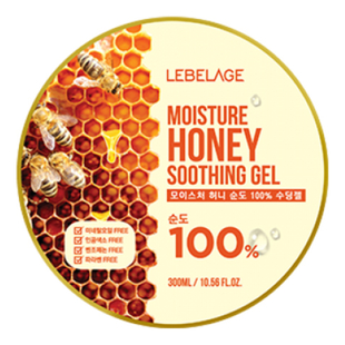 Увлажняющий успокаивающий гель для лица и тела с экстрактом меда Moisture Honey 100% Soothing Gel 300мл