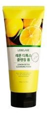 Lebelage Очищающая пенка для умывания с экстрактом лимона Lemon Detox Cleansing Foam 180мл