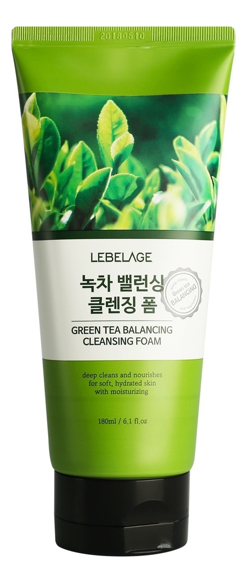 Пенка для умывания с экстрактом зеленого чая Green Tea Balancing Cleansing Foam 180мл