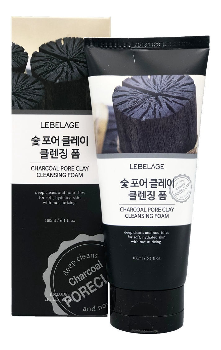 Пенка для умывания с древесным углем Charcoal Pore Clay Cleansing Foam 180мл