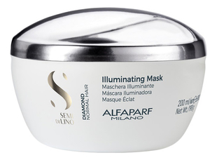 Маска для нормальных волос, придающая блеск Semi Di Lino Diamond Illuminating Mask