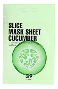 

Маска-слайс для лица тканевая успокаивающая G9 Skin Slice Mask Sheet Cucumber 10мл (огурец)