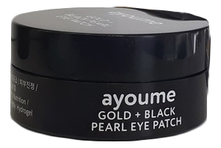 Ayoume Патчи для кожи вокруг глаз от темных кругов с золотом и черным жемчугом Gold + Black Pearl Eye Patch 60шт