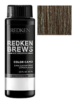 

Краска-камуфляж для волос Brews Color Camo 5 Minute Custom Gray 60мл: 4NA, Краска-камуфляж для волос Brews Color Camo 5 Minute Custom Gray 60мл