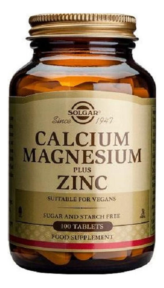 Биодобавка Кальций Магний Цинк Calcium Magnesium Plus Zinc 100 таблеток биодобавка магний витамины группы b aktiv 30 таблеток