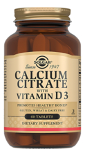 SOLGAR Биодобавка Кальция цитрат с витамином D3 Calcium Citrate With Vitamin 60 таблеток
