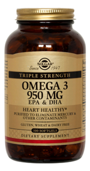 Биодобавка Тройная Омега-3 Triple Strength Omega 3 EPA & DHA