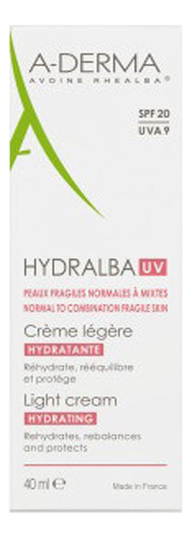 

Насыщенный увлажняющий крем для лица Hydralba UV Rich Hydrating Cream SPF20 40мл
