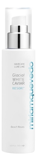 Купить Текстурирующий спрей для создания локонов с маслом прозрачно-белой икры Glacial White Caviar Resort Beach Waves 150мл, Miriam Quevedo