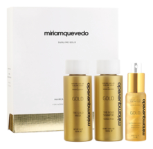 Miriam Quevedo Набор с золотом для интенсивного питания и восстановления волос Sublime Gold (шампунь 100мл + маска 100мл + спрей-лосьон для ультра блеска 50мл)