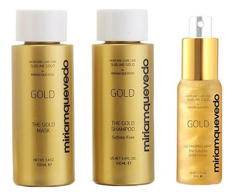 

Набор с золотом для интенсивного питания и восстановления волос Sublime Gold (шампунь 100мл + маска 100мл + спрей-лосьон для ультра блеска 50мл)