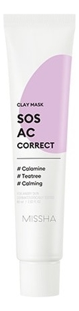 

Глиняная маска для проблемной кожи лица SOS AC Correct Clay Mask 60мл