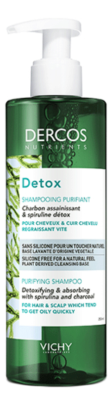 

Глубоко очищающий шампунь Dercos Nutrients Detox Shampoo 250мл: Шампунь 250мл, Глубоко очищающий шампунь Dercos Nutrients Detox Shampoo