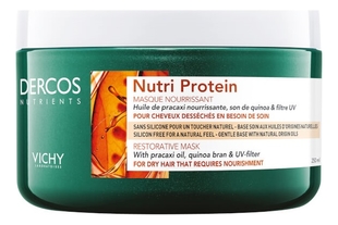 Восстанавливающая маска для волос с протеином Dercos Nutrients Nutri Protein Mask 250мл