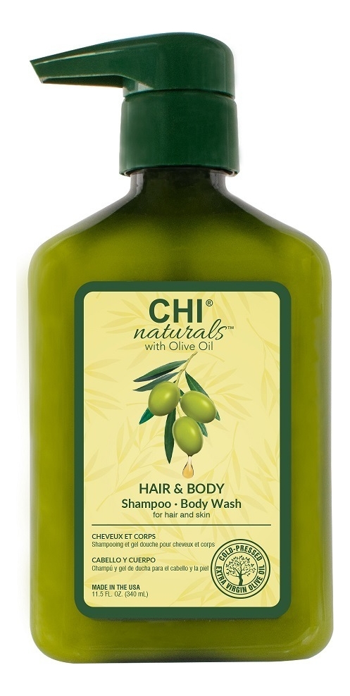Шампунь для волос и тела Olive Organics Hair and Body Shampoo Body Wash: Шампунь 340мл, CHI  - Купить