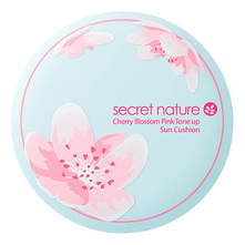 Secret Nature Тональная основа-кушон с экстрактом цветка вишни Cherry Blossom Pink Tone Up Sun Cushion SPF50+ PA++++ 20г