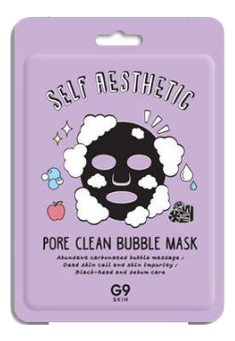 Тканевая маска для лица G9 Skin Self Aesthetic Pore Clean Bubble Mask 23мл