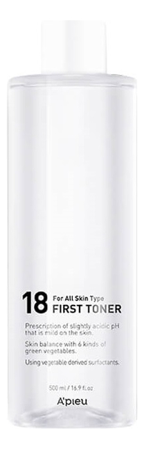 

Тонер для молодой кожи лица 18 First Toner: Тонер 500мл, Тонер для молодой кожи лица 18 First Toner