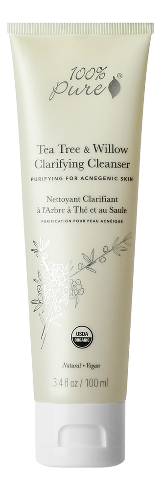 

Органический очищающий гель-пенка для лица Tea Tree & Willow Clarifying Cleanser 100мл