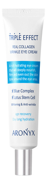 Крем для кожи вокруг глаз Тройной эффект с морским коллагеном Aronyx Triple Effect Real Collagen Wrinkle Eye Cream 40мл